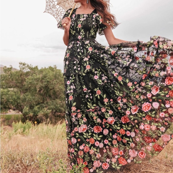 NWT Jessakae rose maxi dress 3x $298 - Picture 4 of 8